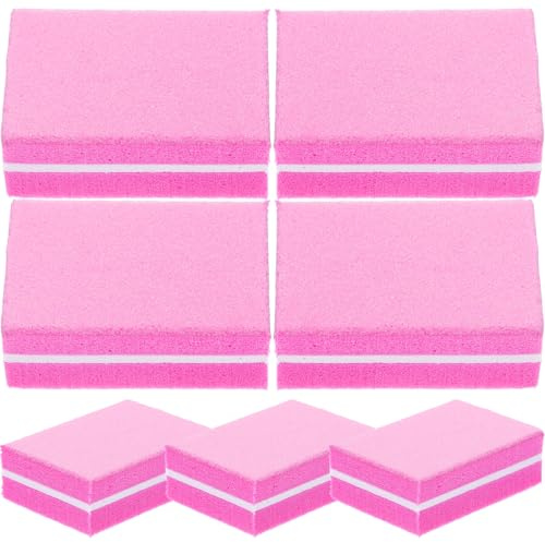 AMUSLESUR 50 Bloques Pulidores de Uñas de Esponja para Manicura y Pedicura Diseño de Doble Cara, Ligeros y Prácticos para Uso en Casa
