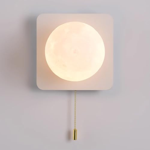 XANAYXWJ Vägglampor, 1 ljus Minimalistisk klotlampa Belysning med dragkraft, kreativ geometri inomhusmonterad för sovrum Badrum Vardagsrum Hall