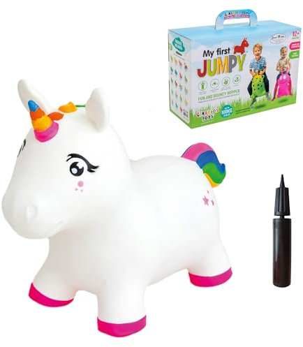 Hüpftier GO69345 Hüpfball, weiß, ca 55 cm