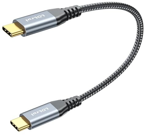 30cm/0,3m, Kurzes USB C zu USB C Kabel, 10 Gbps Datenübertragung, USB 3.2 Kabel mit 100 W Ladeunterstützung und 4K Videoausgabe, kompatibel mit iPhone 16/15, MacBook Pro, Galaxy S23, Samsung T7