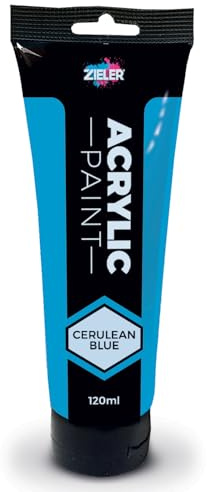 Zieler Cerulean Blue Acrylic Paint | 120ml Easy Squeeze Tube