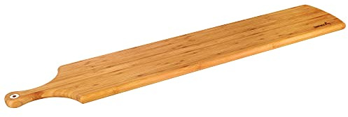 smokemax® L – lång version serveringsbräda mörk bambu (ca 90 x 17 x 2 cm), skärbräda, designbräda av naturligt bambuträ (100 % oljad med naturlig oljelja)