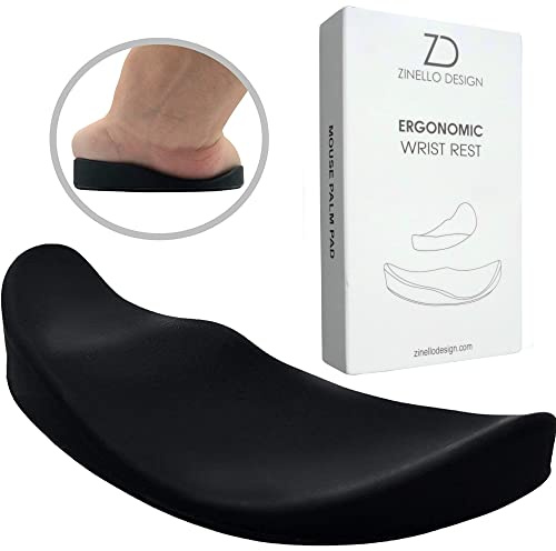 Reposamuñecas, ergonómico, alfombrilla para ratón y teclado de ordenador, Cojín móvil de soporte para muñeca, Diseñado por médicos para aliviar el dolor de mano y el síndrome del túnel carpiano