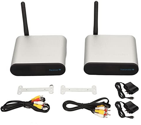 Gavigain Récepteur émetteur AV, Récepteur émetteur Son Vidéo 8 Canaux 5,8 GHz Récepteur émetteur Son TV sans Fil pour Stéréo Maison Et Voiture, Récepteur AV Ou Amplificateur(UE)