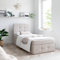 Generisch Boxspringbett MERA Premium MINI mit Bettkästen, OHNE Topper, Einzelbett, Stauraum (Creme: Aura 01, 100x200 cm)