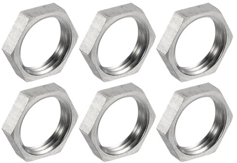 sourcing map Dado di bloccaggio esagonale per raccordi per tubi in ghisa, in acciaio inossidabile 304, filettatura femmina NPT 1/2, per impianti idraulici fissi, scopa ad acqua e pulitore del telaio