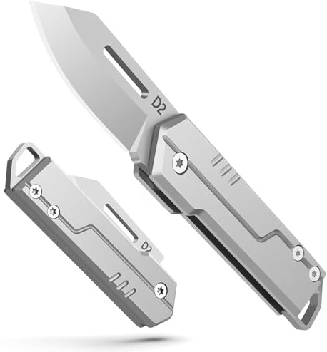 TerraJoy 2Pack Gifts for Men - Cool Dad Birthday Gifts Stocking Fillers for Men Him Dad Husband - Pocket Cutter for Everyday Carry, Lightweight EDC Gadgets for Camping, Hiking, Fishing, Outdoor