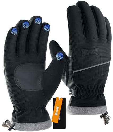 GOUNOD Winter Gloves for Women Men,Thermal Insulated Waterproof Windproof Cold Weather Gloves,Touch Screen Compatible,Non-Slip Grip,Great for Running,Driving,Cycling,Hiking
