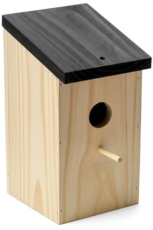 Flatro Bird Nesting Box for Gardens UK | Small Bird House for Robin, Sparrows, Blue Tits & Other Wildlife Birds (1 Pack)