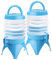 PEARL Picknick-Getränke-Fässer: 2er-Set Faltbares Fässchen, Auslaufhahn, Ständer, 3,5 Liter (Outdoor-Falt-Wasserbehälter, Faltbarer Wasserspender, Trinkflasche)