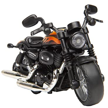CYYSFIVQZ Die Cast Toy Motorcycle,Pull Back Motorcycle with Sounds and Lights 1:14 Friction Powered Kids Toy Cars,Motorcycle Toys Gift for Boys or Girls Over 3 Years Old Birthday Christmas (Black)