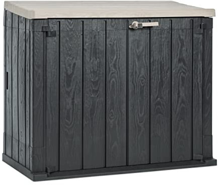 Toomax capanno porta attrezzi Storer Plus, dimensioni cm 129,5x74,5x111h, volume di 842 litri, colore antracite/grigio tortora.