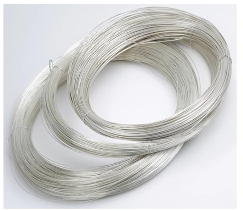 MMLFX Filo d'Argento da 1%, 0,3-2 mm Rotondo Rotondo Duro 925 Filo di Cablaggio in Argento for Gioielli Fai da Te, Accessori for Perline for Perline, 1 Metro (Size : 1.8mm)