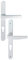 HOPPE AG BCA22011 Ensemble de Porte-fenêtre Plaque étroite Atlanta 113KH/300LMSGL/1530 HOPPE saillie réduite Blanc 9016 Clé i-ép.68/77-3304456