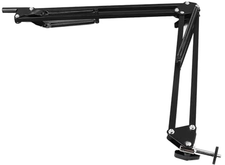 Support de Bras de Microscope, Support de Microscope Monoculaire Flexible et Pliable pour Objectif de 40 mm de diamètre, Bras Réglable à 360 Degrés et Ensemble D'anneaux D'objectif de 42 mm
