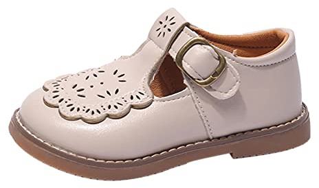 Mocassini unisex per bambini, in morbida pelle Oxford, scarpe basse per ragazzi e ragazze, antiscivolo, comode, tinta unita, per bambini, bianco, 23 EU