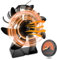 MIVITOOM Log Burner Fan, 7 Blade Heat Powered Stove Fan, Silent Operation for Wood Burning Stove/Fireplace Accessories, Thermometer Included
