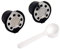 Qerwsdty de Filtro de Café CáPsula de Filtro de Café Recargable con Tapa de Metal y Cuchara para Cafetera Plata
