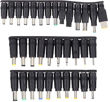 34st DC Power Plugs, Universal Laptop Power Connector Adapter Computer Accessoarer med 5,5 Mmx2,1 Mm Bärbar och Kompakt för Resor