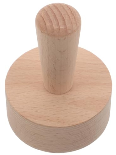 NOLITOY Molde para Tartas de Madera Reutilizable Prensa Masa para Mini Tartas y Cheesecakes Molde Pastelero Redondo para Repostería Francesa Herramienta Duradera para Hornear Postres
