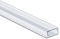 INNOVATE 2 m LED Schiene - Aluminium Profil - Alu Profil für LED Stripes/Streifen - LED Kanal - ALU Leiste - Abmessung: 2000mm x 17mm x 7mm (Alu Profil silber inkl. klarer Abdeckung für LED Stripe)
