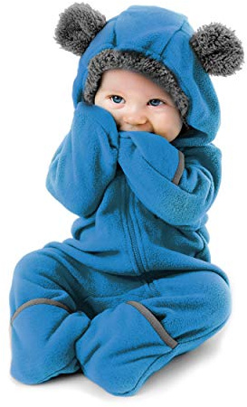 Cuddle Club Fleece Baby Bunting Bodysuit – Infant One Piece Kids Hooded Romper Outerwear Toddler Jacket
