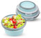 WDEC 1200 ml Ciotola Pieghevole in Silicone con Coperchio, Insalatiere Campeggio Viaggio Ciotola Portatile per Alimenti per Cucina Escursionismo All'aperto, Compatibile con Congelatore e Microonde