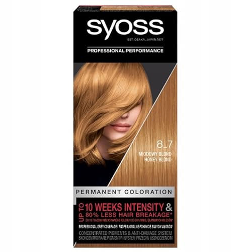 Syoss Permanent Coloration Haarfärbemittel, 8.7 Honigblond 115 ml
