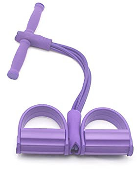 NIWWIN Multifunktionales Spannseil, Fitness-Pedal-Trainer, Sit-up-Trainings-Expander, Bauchtrainerausrüstung, verwendet für Fitness, Gewichtsverlust, Forming und Yoga-Training (Violett)