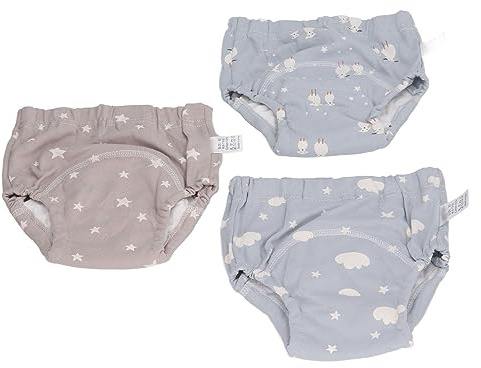 KENANLAN Baby Pee -träningsbyxor, 6 Lager, Bomull, Andningsbar och återanvändbar Blöja, Elastiskt Midjeband, för Underkläder för Kissa Träning, med Utmärkt Absorptionsförmåga (Typ 2)