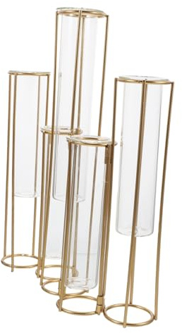 Levemolo Test Tube Vases Bendable Metal Stand for Flower Arrangement Home Decor