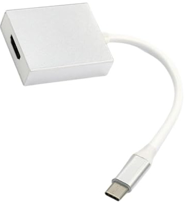 Adaptador USB C a HDMI 4K de aluminio tipo C a HDMI para laptop, proyección, smartphone, tabletas, televisores, monitores, cable adaptador