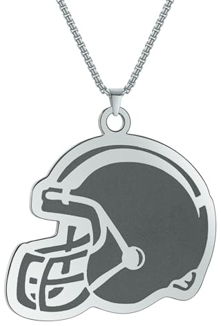 Collier avec pendentif casque de football américain pour femme, bijou gothique, pour homme, cadeau