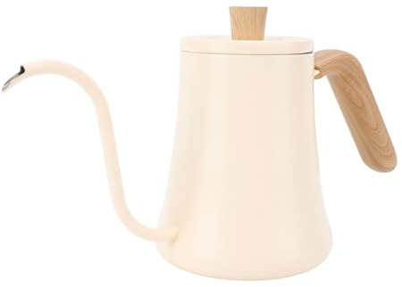 TYCIONG Häll över Kaffekokare Snygg 304 Rostfritt Stål Svanhalspip Droppkopp för hemma- och Utomhusbruk 600 Ml