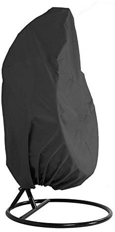 HONCENMAX Jardín Funda para Silla de Cocoon - Cubierta para Silla Colgante - Mantén Tu Balancín De Mimbre Protegido - Impermeable Muebles Funda - Tela Oxford con Forro de PVC
