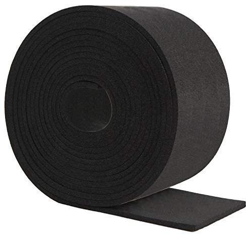 Neoprene Foam Strip Roll by Dualplex, 4 Wide x 10' Long x 1/16 Thick, Weather Seal High Density Stripping – Weather Strip Roll Insulation Foam Strips - 10 Feet Long