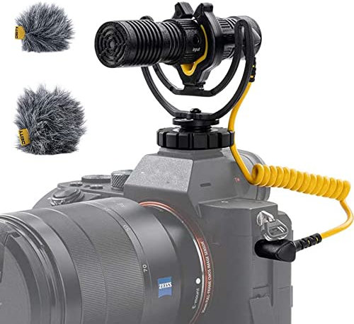 Deity Microphones V-Mic D4 DUO Dual-Capsule Micro Camera-Mount Shotgun Microphone, Dual cardioid pickup patterns, Plug and Play, with Rycote Lyre Shockmount for DSLRs, Camcorders, Smartphones