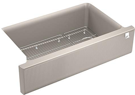 Kohler K-25788-CM3 - Lavello da cucina Cairn, Lavabo Sottopiano, colore: talpa opaco