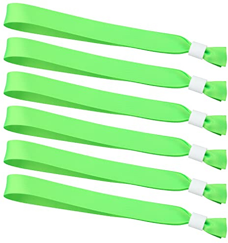 50St Stoffarmbänder für Veranstaltungen, Einweg Partyarmbänder Ohne Logo Event Bändchen Armbänder Einlass Party Bänder für Konzerte Aktivitäten Partys Wettbewerb (Fluoreszierendes Grün)