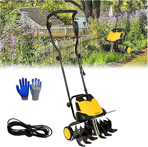SEVEEZ Garden Gear Motoazada eléctrica para jardín, cultivador Rotavator, 6 Cuchillas, Profundidad de labranza de 22 cm, Ancho de arado de 45 cm, azada de Motor giratoria Plegable
