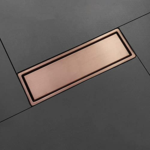 Scarico a pavimento rimovibile per bagno con copertura resistente agli odori, design nascosto nero oro RG guarnizione profonda per doccia e drenaggio dell'acqua ed elegante soluzione di scarico a
