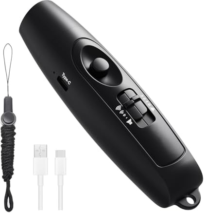 Dytabepl Silbato electrónico con carga USB, silbato de árbitro con 3 tonos de mano, silbato de emergencia para árbitros, entrenadores, profesores, para deportes al aire libre, juegos, camping