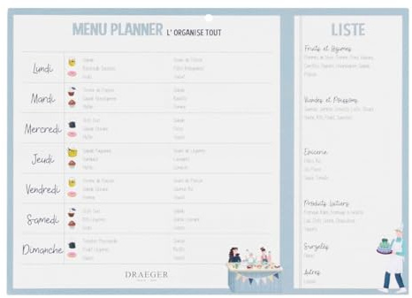 Draeger Paris - Menu Planner - L'organise Tout