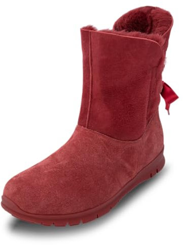 VITAFORM Winterstiefel Damen gefüttert – Gefütterte Stiefel für Damen – Rutschhemmend, Leicht und besonders Warm rot 39
