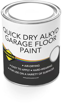 Advanced Quick-Drying Alkyd Garage Floor Paint - Industrial & Domestic Durability (Quick Dry Alkyd Garage Floorpaint - Dark Grey, 1L)