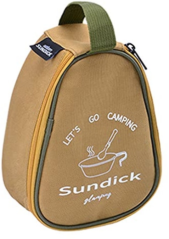 YIGZYCN Stoccaggio di stoviglie portatile da viaggio posate borsa organizer per utensili da campeggio ciotola borsa picnic ciotola borse campeggio stoviglie custodia da trasporto, cachi