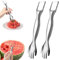 2pezzi taglierino per anguria, Watermelon Cutter Slicer Tool tagliafrutta in acciaio inox affettatrice di anguria portatile Strumento per affettare l'anguria 2 in 1, adatta per riunioni