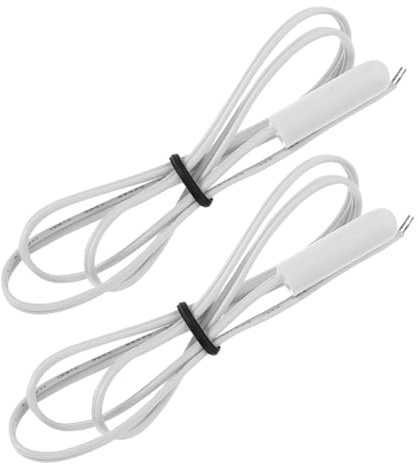 LALADEFIEE 2 pezzi Sensore Temperatura Freezer Bianco Testa Rotonda Facile Installazione Compatibile Vari Modelli per Conservazione Alimenti