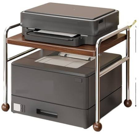 AMULONG Druckertisch Druckerständer Desktop-Druckerablage, Dokumentenablage, Büroschreibtisch-Druckerständer Tischregal(50x35x40cm)