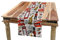 ABAKUHAUS London Tischläufer, Doodle Englisch, Esszimmer Küche Rechteckiger Dekorativer Tischläufer, 40 x 180 cm, Rot Grau